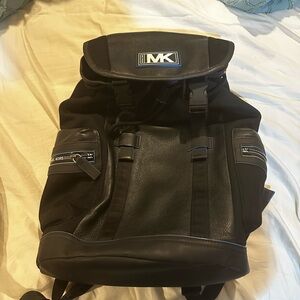 Michael Kors Men's Black Backpack with Logo